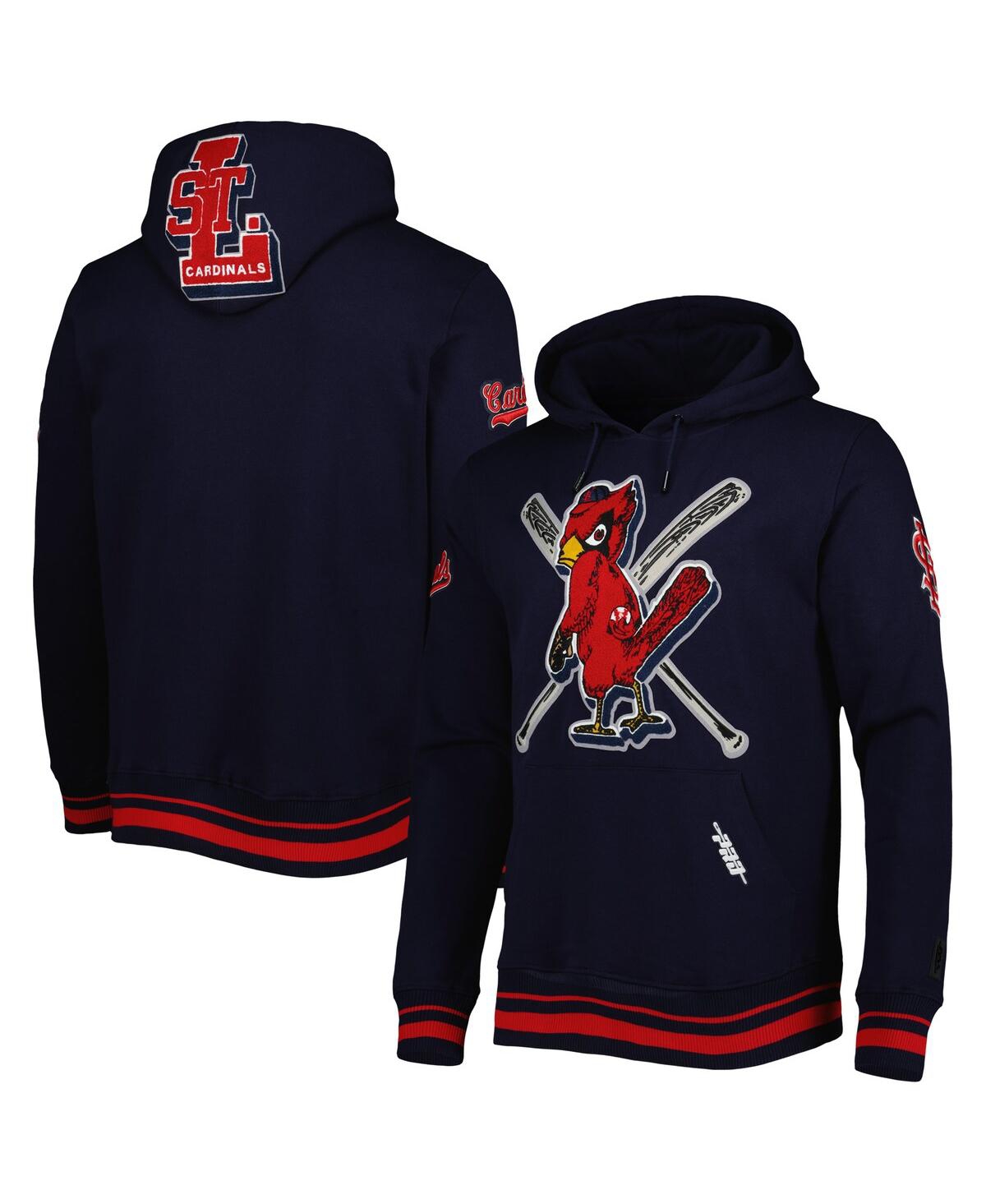 Shop Pro Standard Men's  Navy St. Louis Cardinals Mash Up Logo Pullover Hoodie