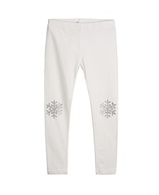 Little Girls Holiday Snowflake Leggings, Created For Macy's 