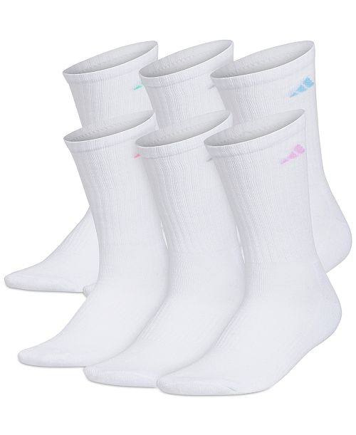 alfani adidas Women's 6-Pk. Athletic Cushioned Crew Socks Women's Fashion Shoes & Accessories