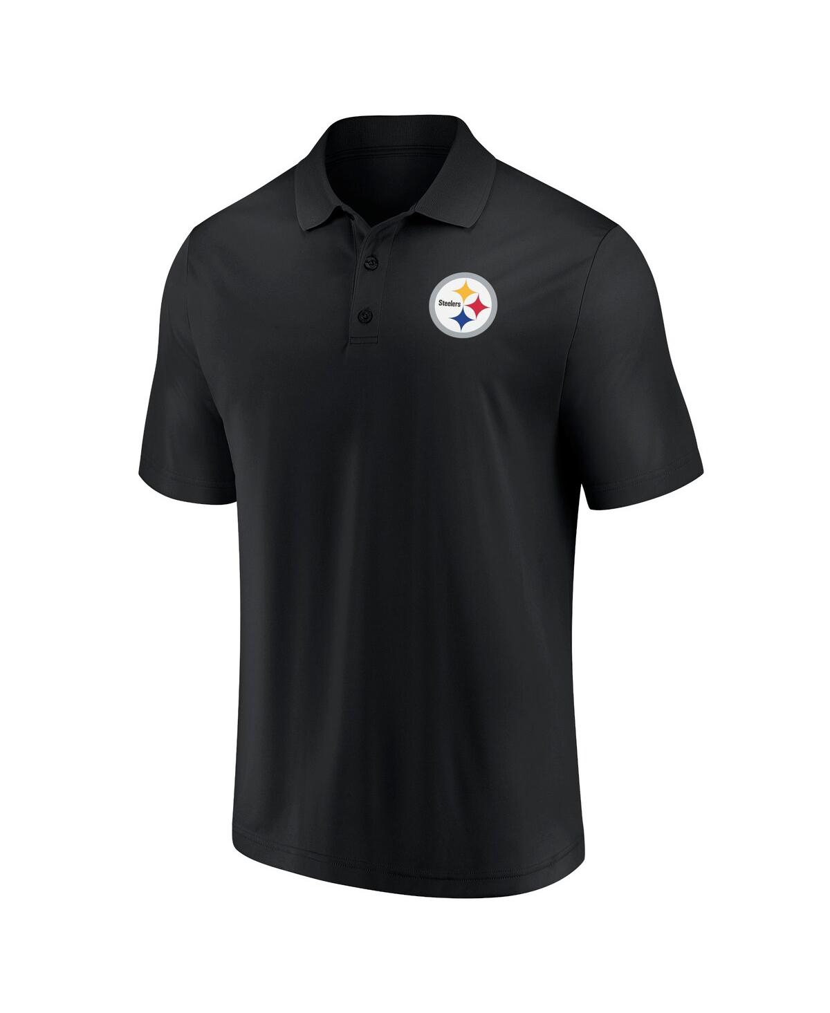 Fanatics Men's  Black And Gold Pittsburgh Steelers Home And Away 2-pack Polo Shirt Set In Black,gold