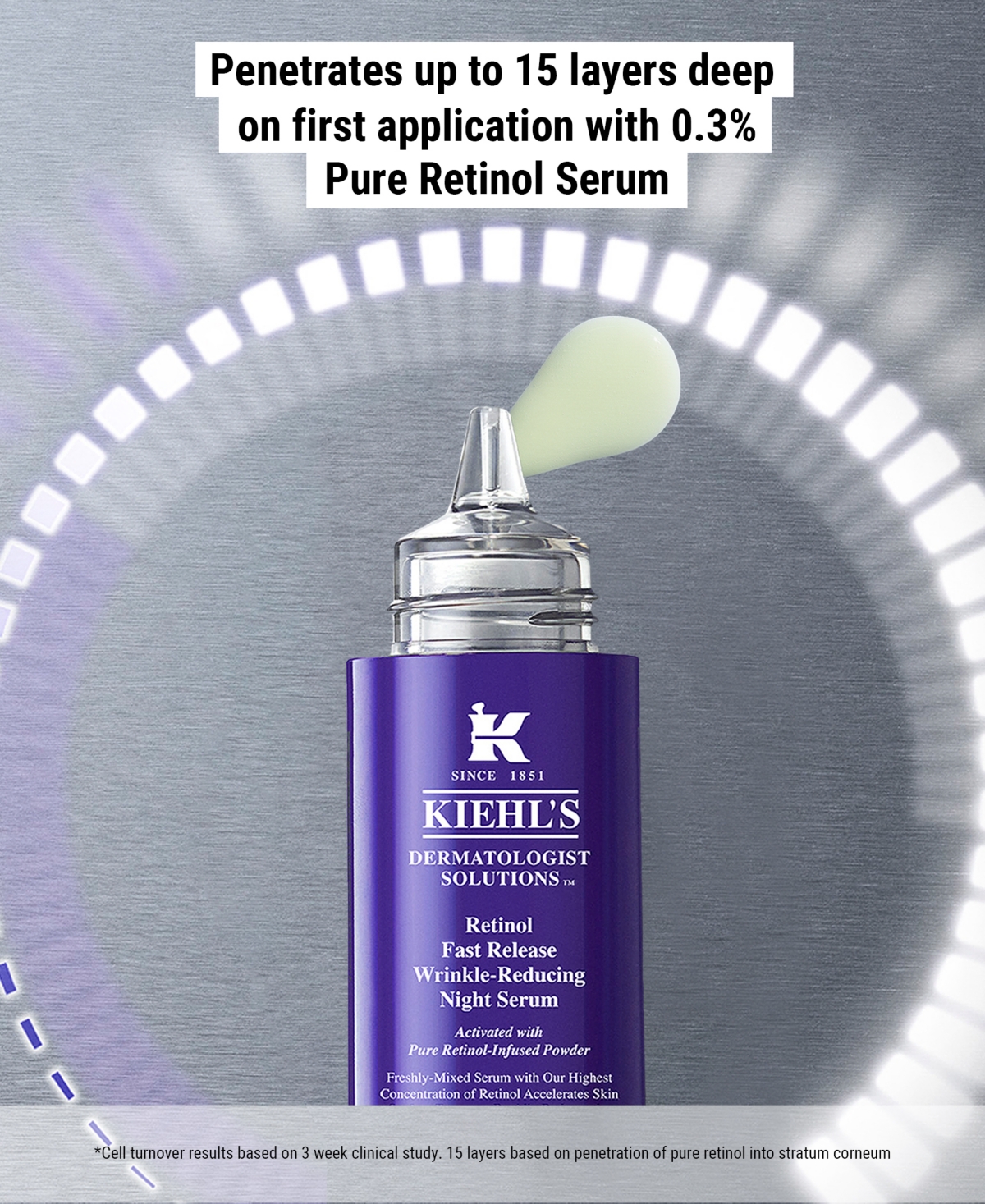 Kiehl's Since 1851 Retinol Fast Release Wrinkle-Reducing Night Serum, 0.94 oz