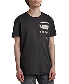 Men's Raw Typography Logo Graphic T-Shirt