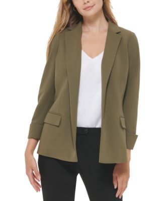 Calvin Klein Petite Scuba Crepe Open 