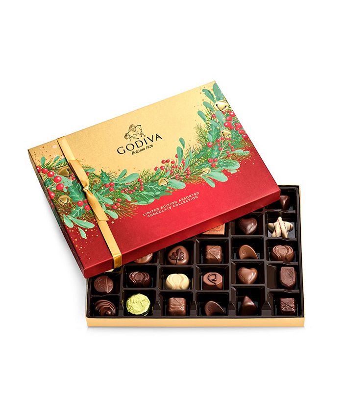 Godiva Assorted Chocolate Holiday Gift Box, 36 Piece Macy's