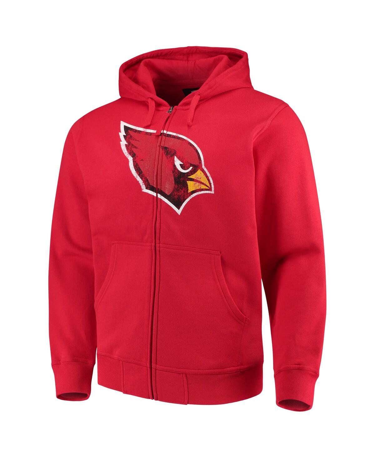 Shop G-iii Sports By Carl Banks Men's  Cardinal Arizona Cardinals Primary Logo Full-zip Hoodie