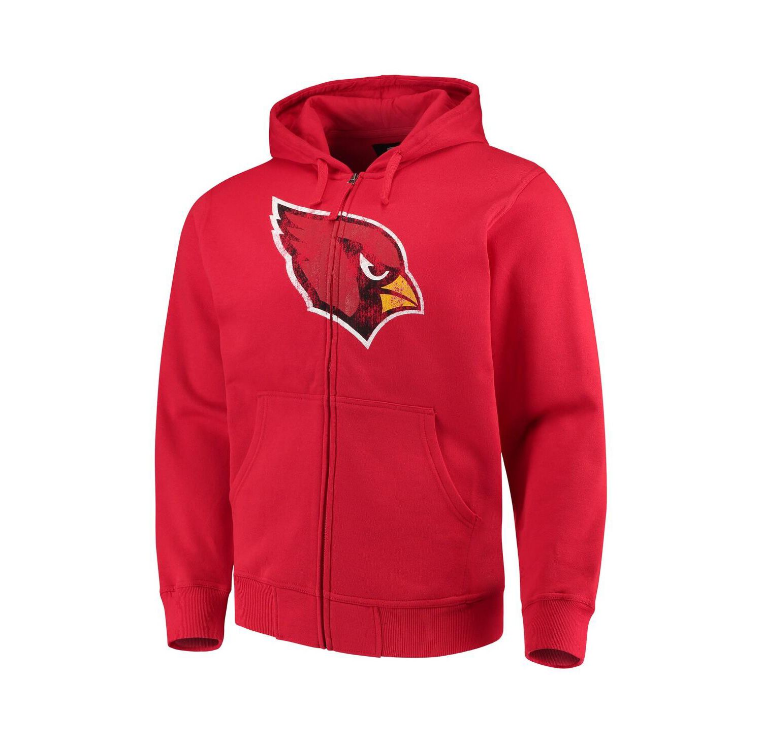 Men's Cardinal Arizona Cardinals Primary Logo Full-Zip Hoodie