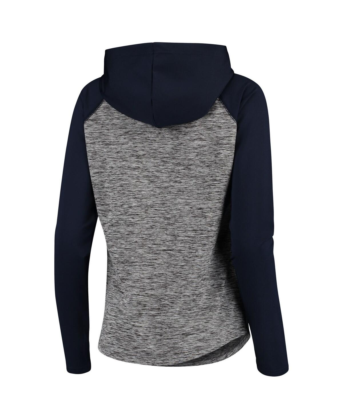 Shop G-iii 4her By Carl Banks Women's  Heathered Gray And Navy Chicago Bears Championship Ring Pullover Ho In Heathered Gray,navy