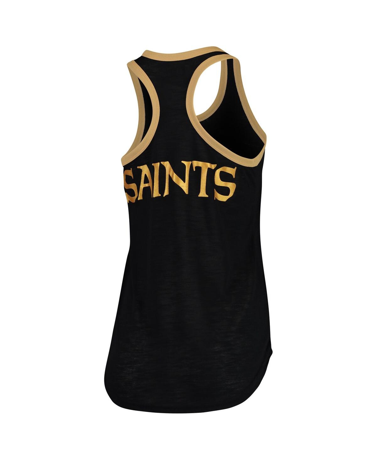 Shop G-iii 4her By Carl Banks Women's  Black New Orleans Saints Tater Tank Top