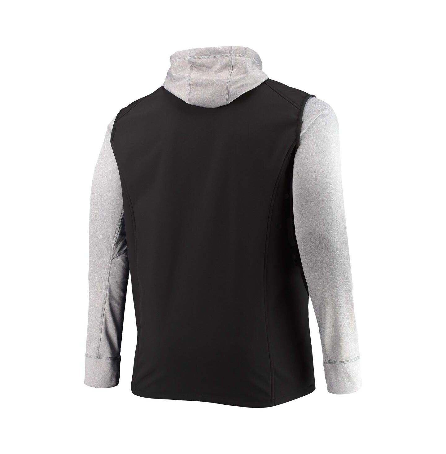 Мужская куртка Dunbrooke Black and Gray New Orleans Saints Big and Tall Alpha Full-Zip Hoodie Jacket — фото 3