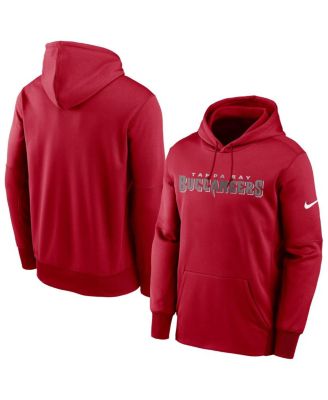 Men's Red Tampa Bay Buccaneers Fan Gear Wordmark Performance Pullover Hoodie