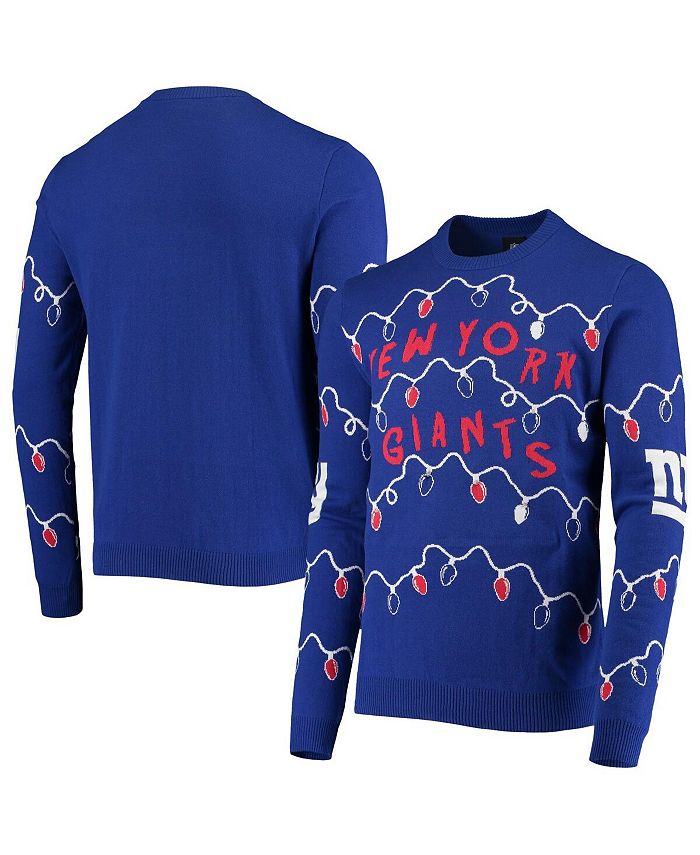 FOCO Men's Royal New York Giants LightUp Ugly Sweater Macy's