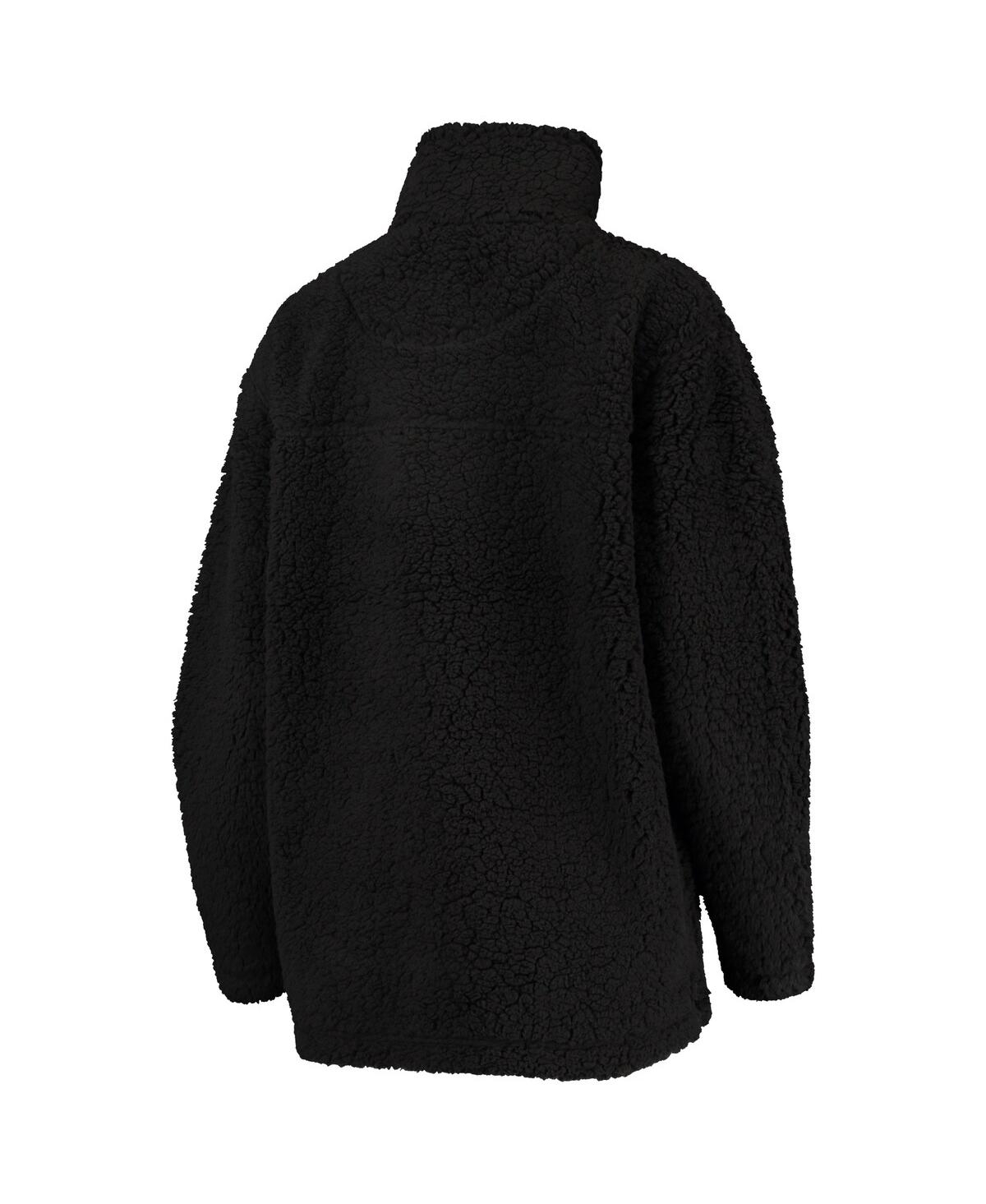 G-iii 4her By Carl Banks Black Cleveland Browns Sherpa Quarter-zip Jacket In Black