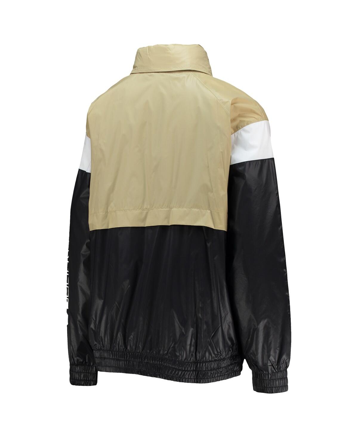 Big Boys Black New Orleans Saints Goal Line Stance Full-Zip Hoodie Windbreaker - Black