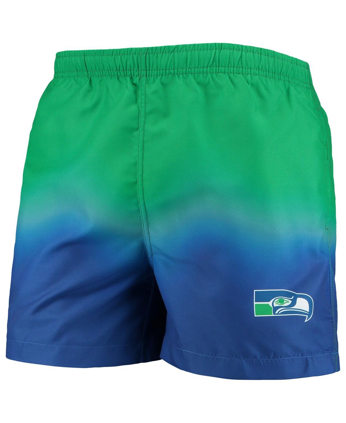 Shop Foco Men's  Royal Seattle Seahawks Retro Dip-dye Swim Shorts