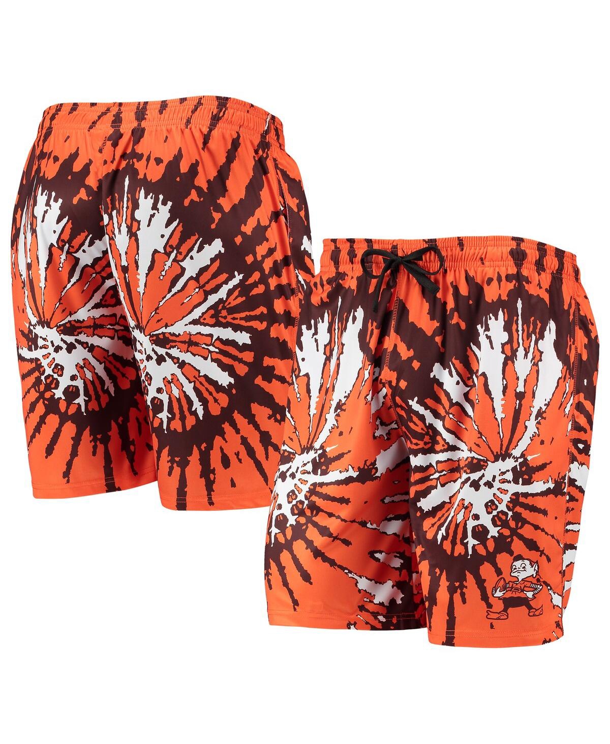 Shop Foco Men's  Orange Cleveland Browns Retro Static Mesh Lounge Shorts