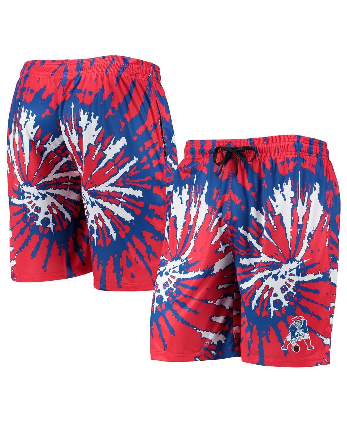 Men's Foco Red New England Patriots Retro Static Mesh Lounge Shorts - Red