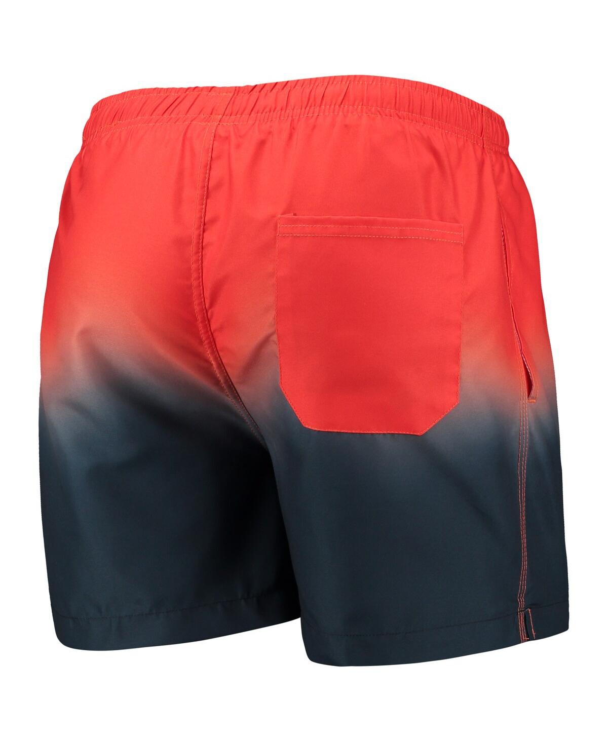 Shop Foco Men's  Orange, Navy Chicago Bears Dip-dye Swim Shorts In Orange,navy