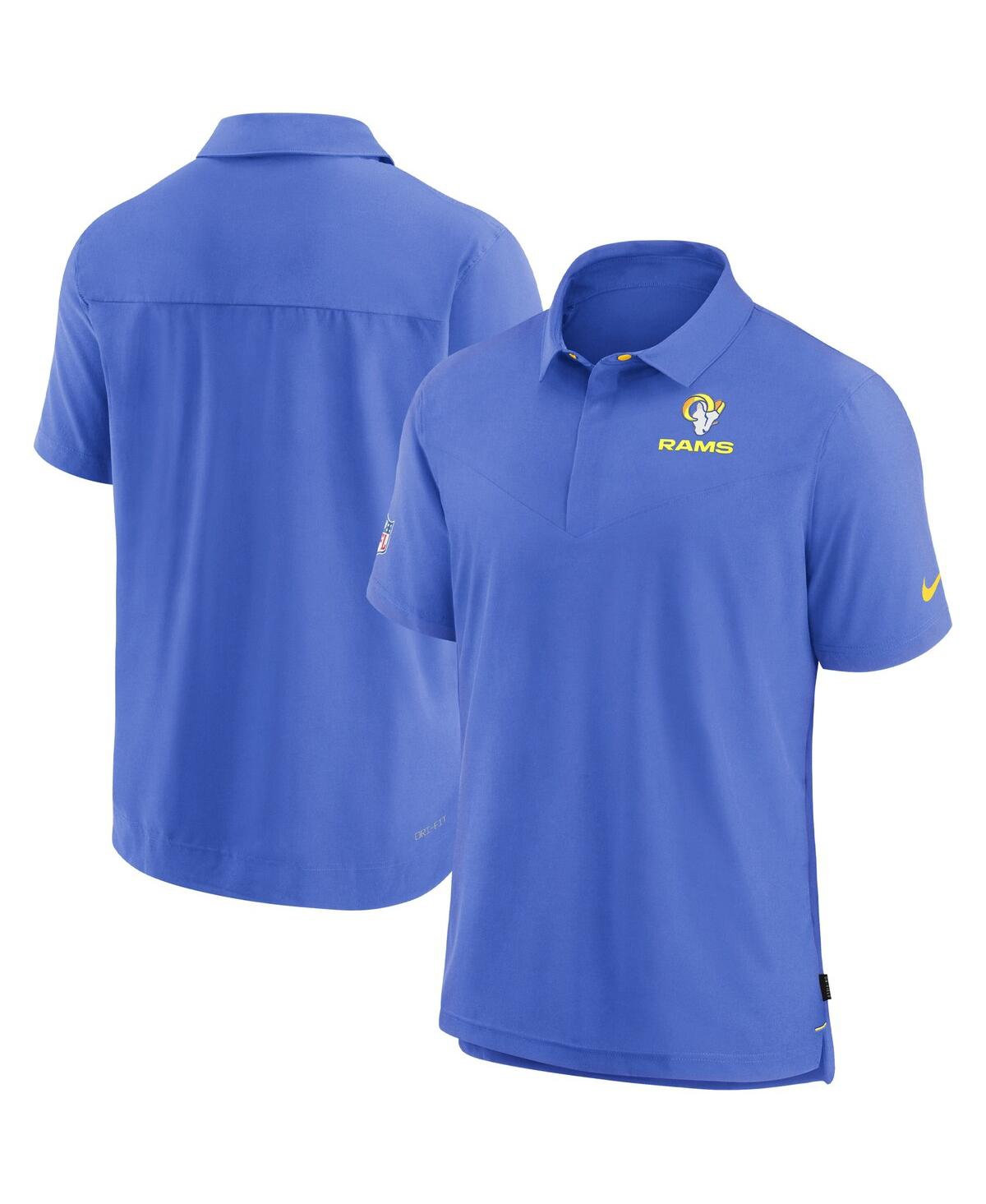 Shop Nike Men's  Royal Los Angeles Rams Lockup Performance Polo Shirt