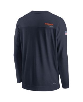 Men's Navy Chicago Bears 2022 Sideline Coach Chevron Lock Up Performance Long Sleeve V-Neck T-shirt