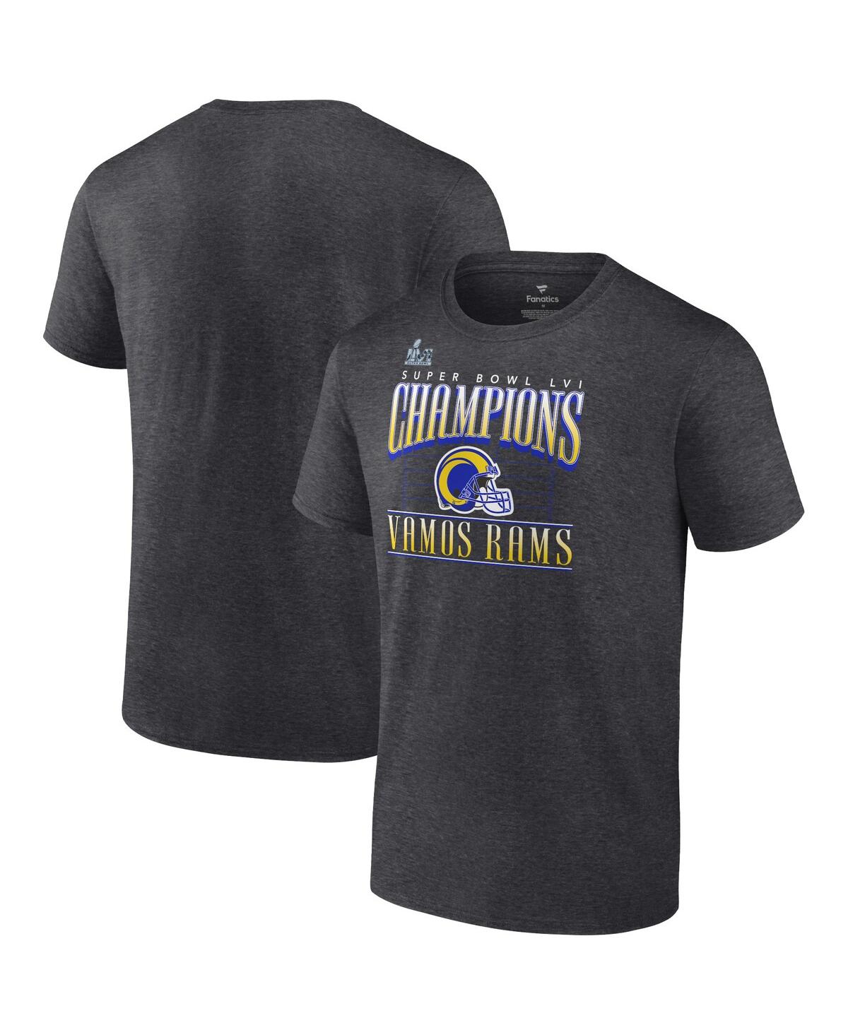 Men's FanaticsLos Angeles Rams Super Bowl Lvi Champions Hometown Game Plan T-shirt - Heathered Charcoal