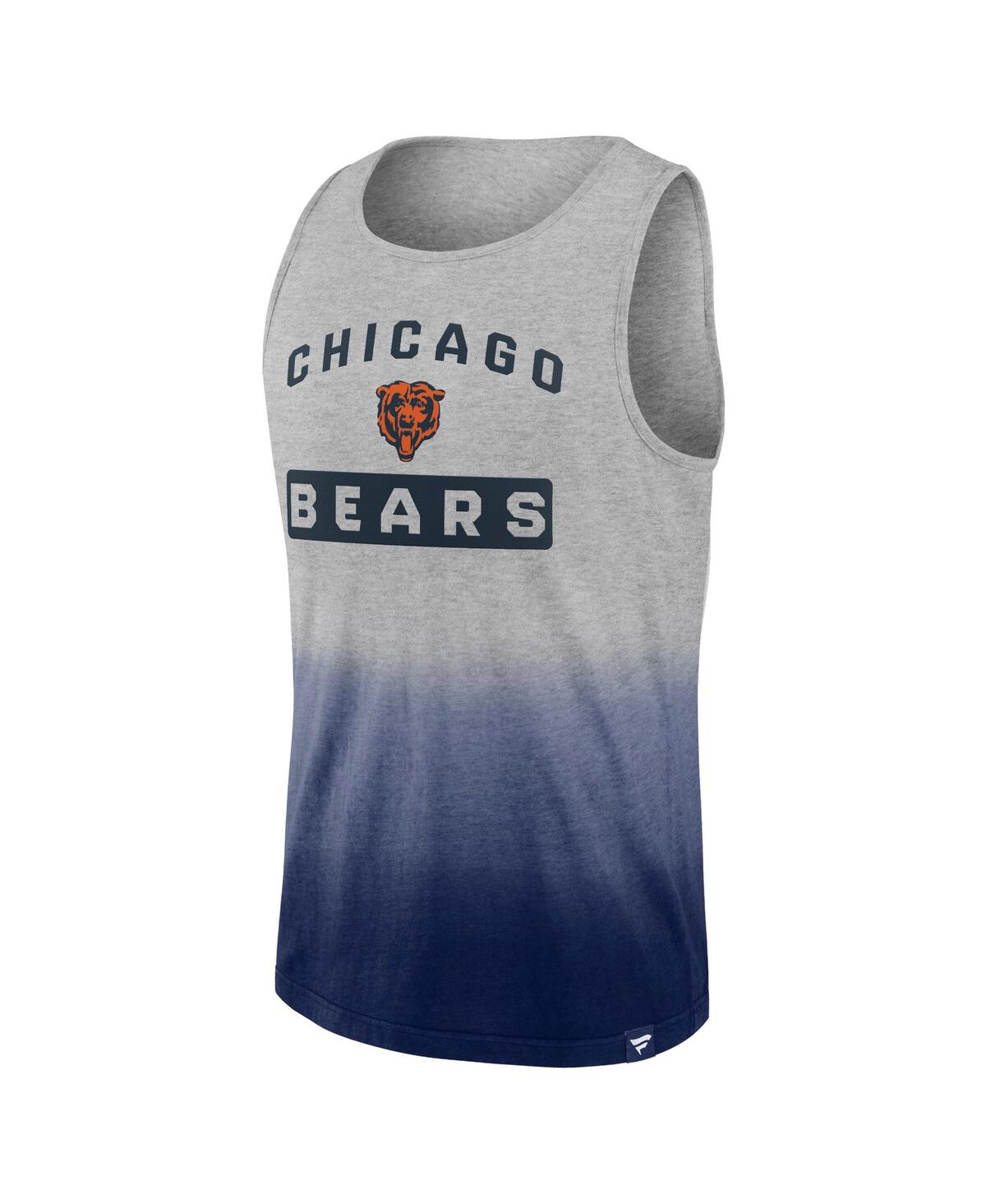Shop Fanatics Men's  Heathered Gray, Navy Chicago Bears Our Year Tank Top In Heathered Gray,navy