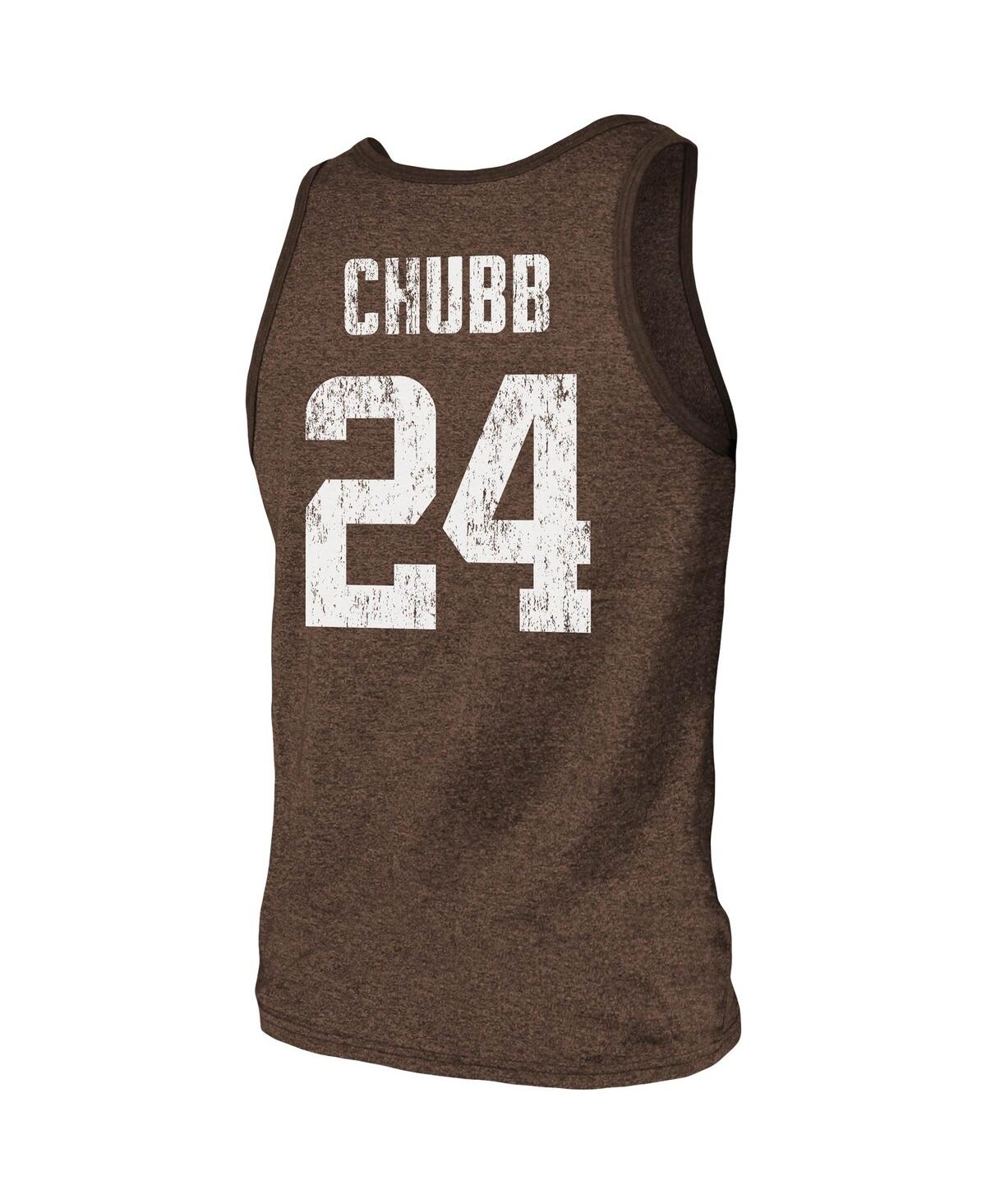 Shop Majestic Men's  Threads Nick Chubb Heathered Brown Cleveland Browns Name And Number Tri-blend Tank To