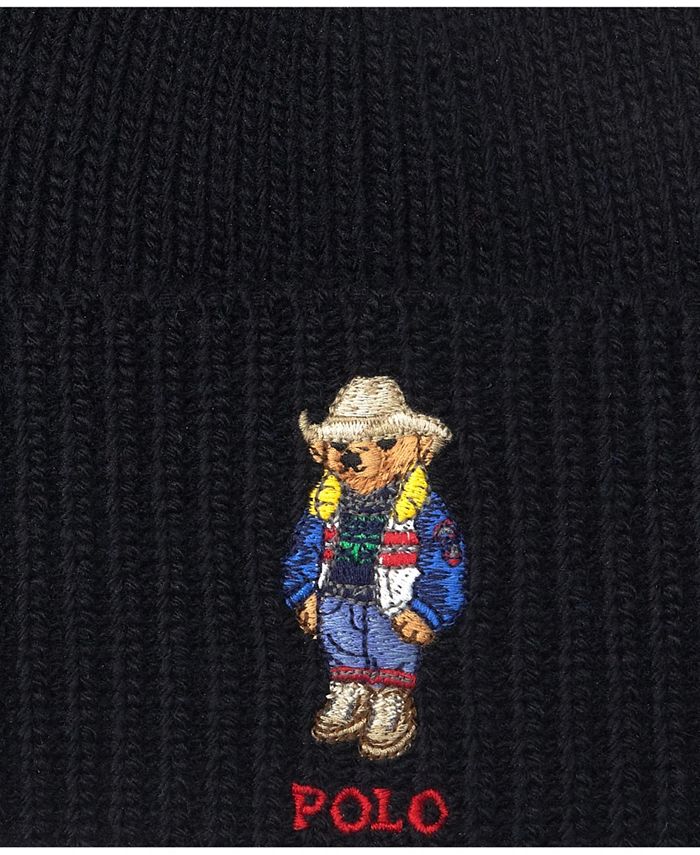 Polo Ralph Lauren Men's Solid Flag Bear Beanie Hats main image 0