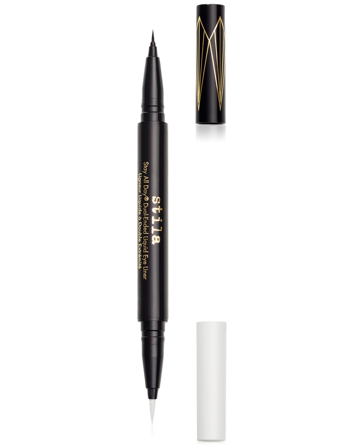 Stila Stay All Day Dual-ended Liquid Eye Liner In Intense Black,snow [wn]