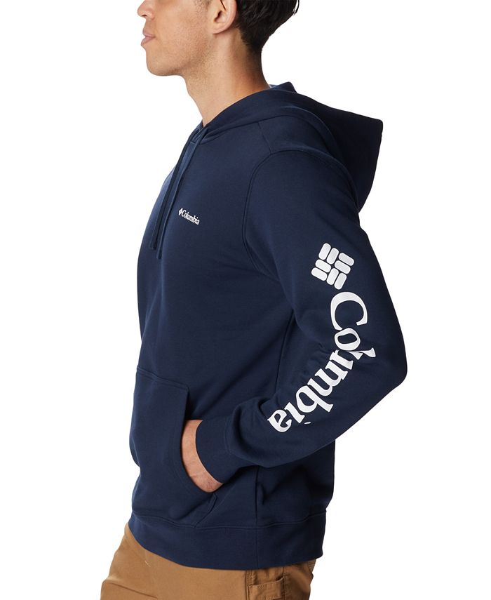 Columbia Men’s Trek Hoodie – Soft Cotton Blend Pullover, Black With Sleeve Logo - View #14