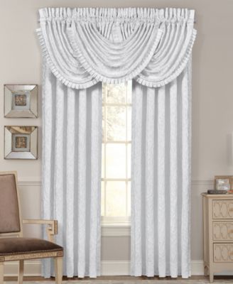 Astoria White Waterfall Window Valance, 49" x 33"