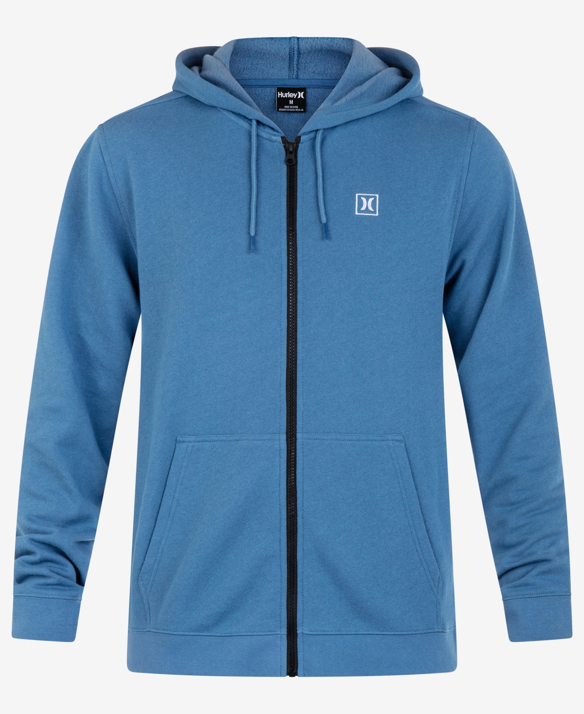 Hurley Men's Icon Chest Logo Full Zip Hooded Sweatshirt