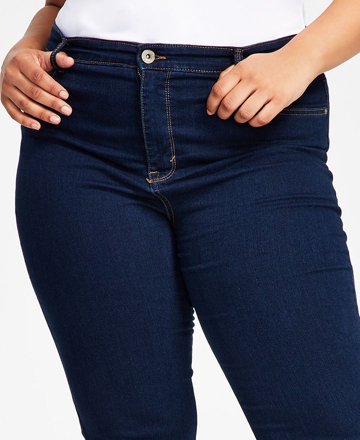 Style & Co Plus Size High-Rise Natural Straight Jeans, Created for Macy ...
