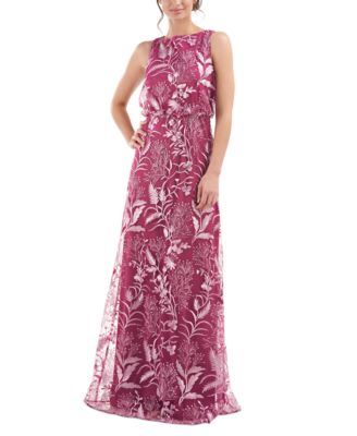 JS Collections - Women's Rita Boat-Neck Blouson Gown