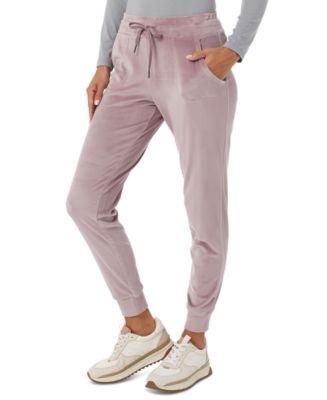 32 Degrees Solid Purple Velour Pants Size L - 77% off