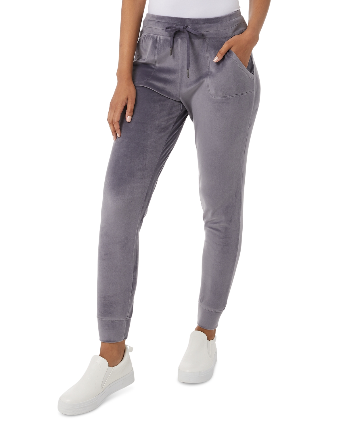 32 Degrees Women's Soft Velour Jogger In Granite Grey