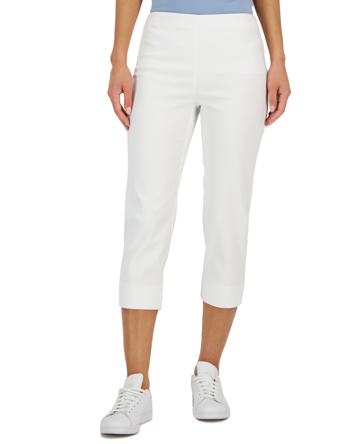 CHARTER CLUB WOMEN'S JACQUARD PULL-ON CAPRIS PANTS, CREATED FOR MACY'S