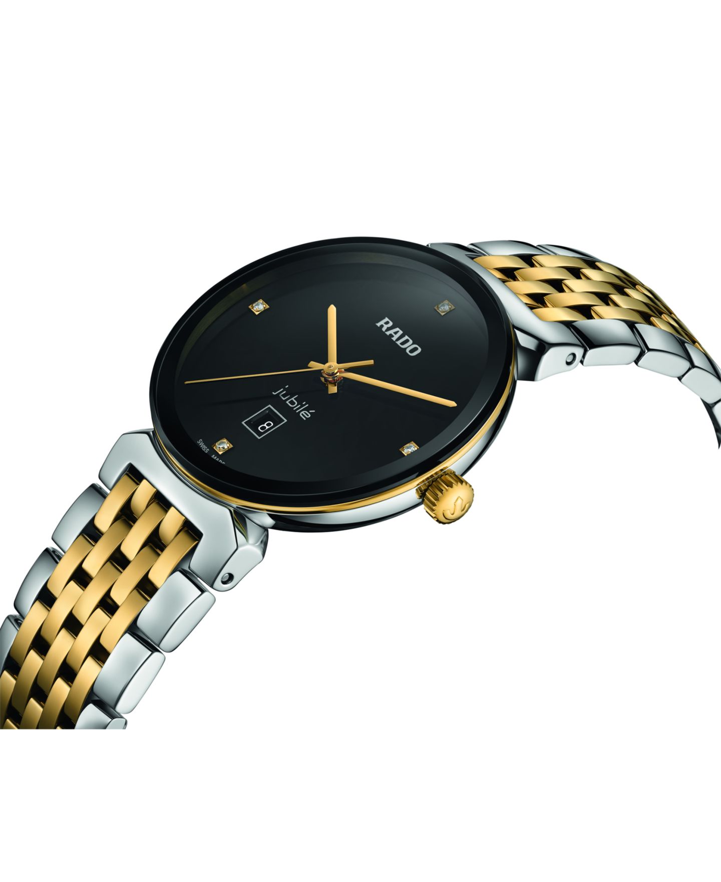 Женские часы Rado Swiss Florence Classic Diamond Accent Two Tone Stainless Steel Bracelet Watch 30mm — фото 3