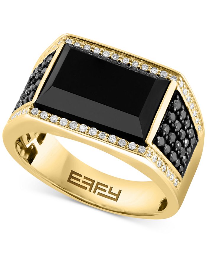 EFFY Collection EFFY Men s Onyx Diamond 3 4 ct. t.w. Ring in