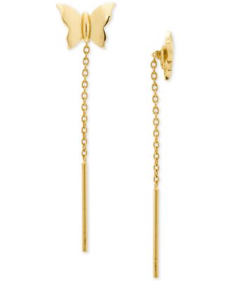 Giani Bernini - Butterfly Threader Drop Earrings in 18k Gold-Plated Sterling Silver or Sterling Silver