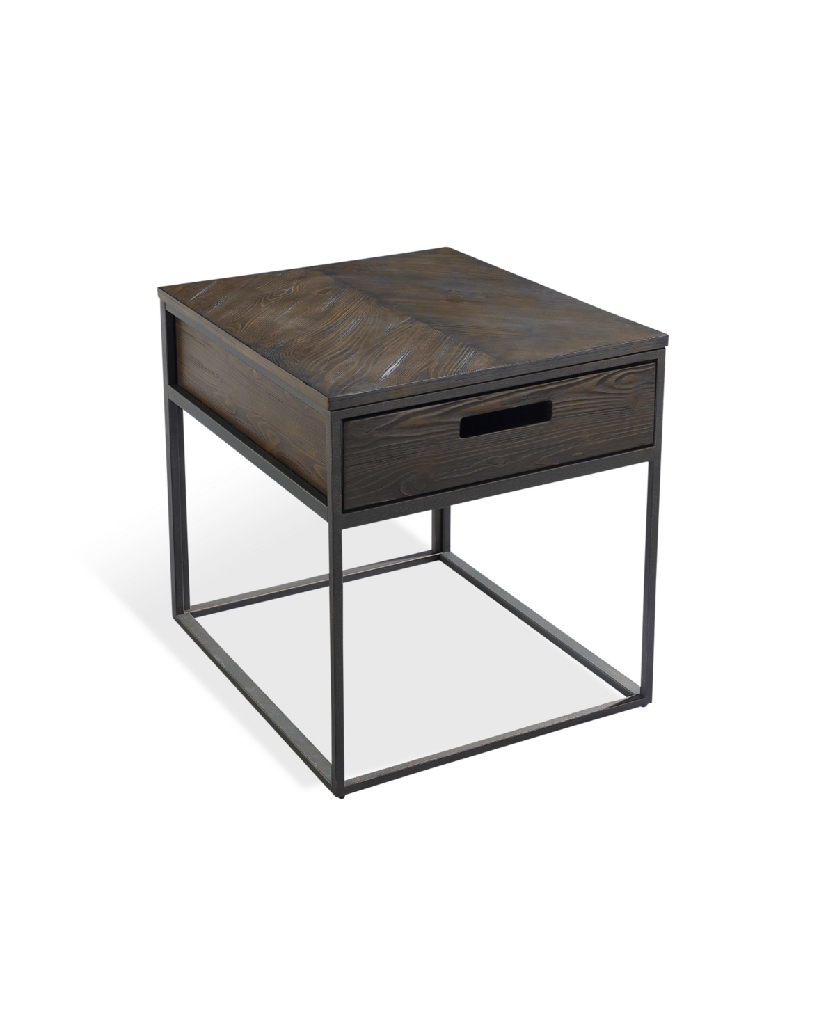 Furniture Wood One-drawer End Table In Double Fudge Brown