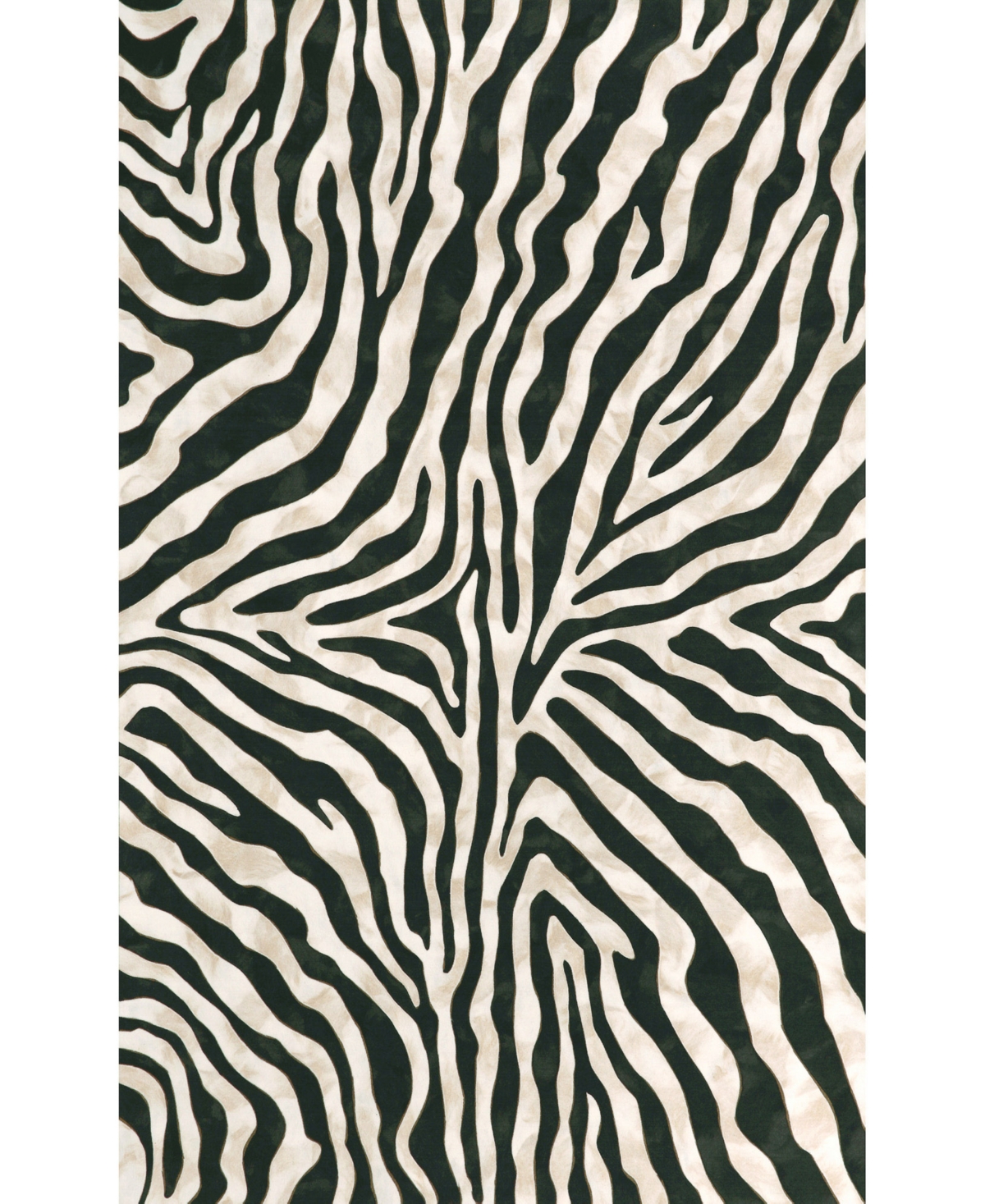 Liora Manne' Visions I Zebra 5' x 8' Outdoor Area Rug - Black