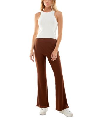 Planet Gold - Juniors' Ribbed Flare Pants