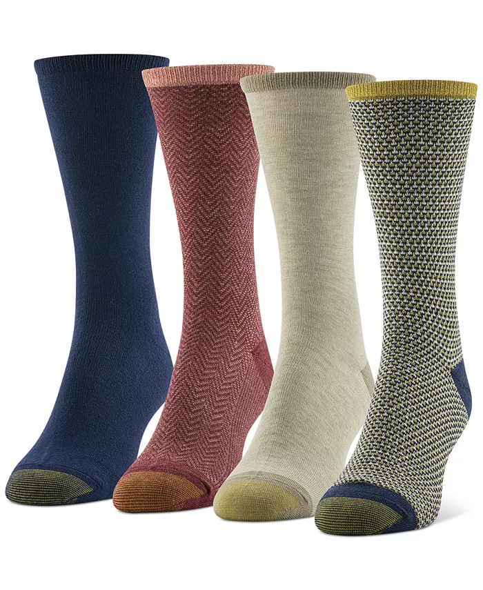 macys.com | Women's 4-Pk. Shimmer Tweed Crew Socks