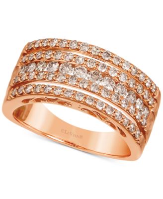 Le Vian - Nude Diamond Multirow Statement Ring (1 ct. t.w.) in 14k Rose Gold