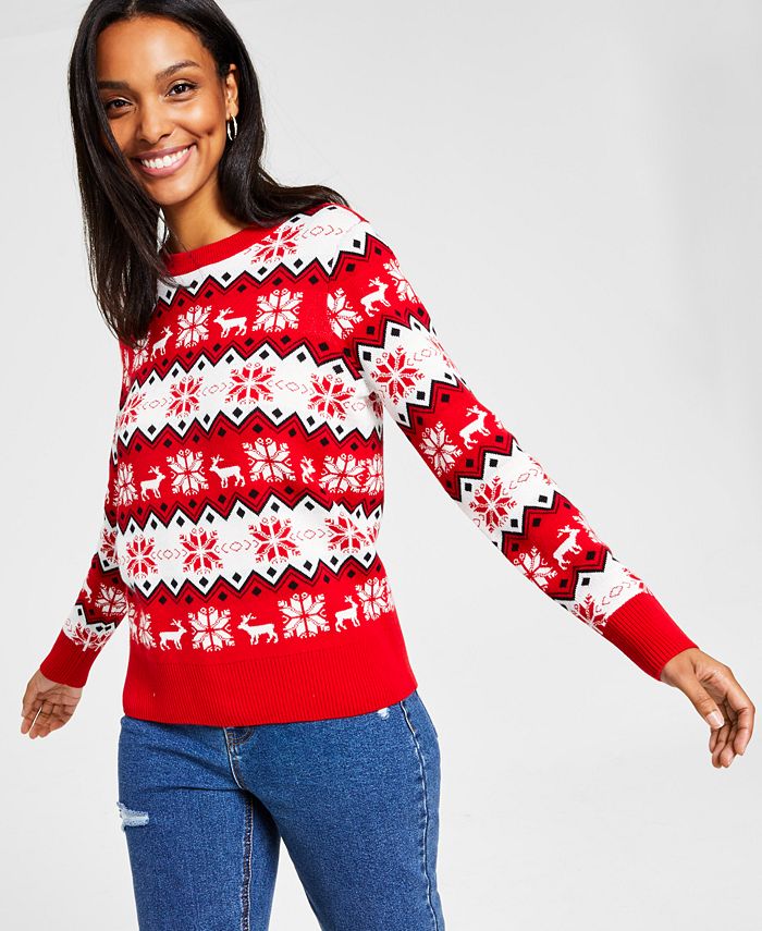 Charter Club Women's Nordic Fair Isle Family Holiday Sweater, Created ...