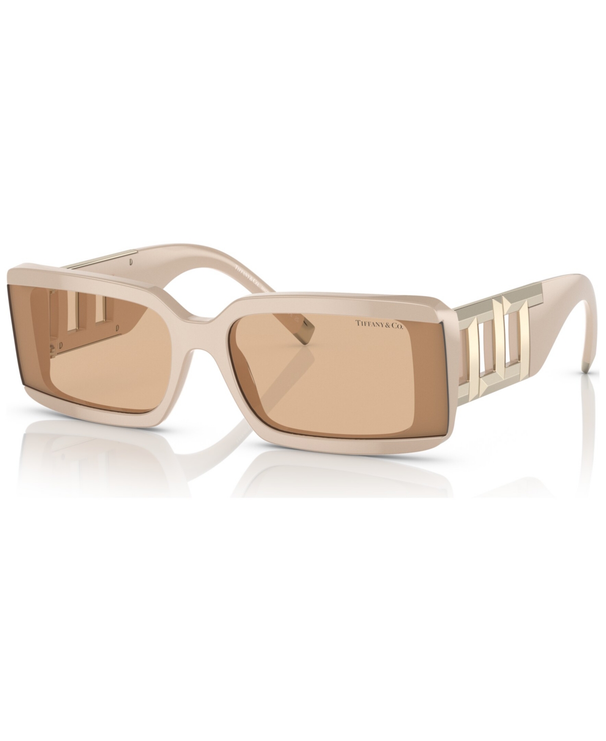 Shop Tiffany & Co Women's Sunglasses, Tf4197 In Matte Solid Beige