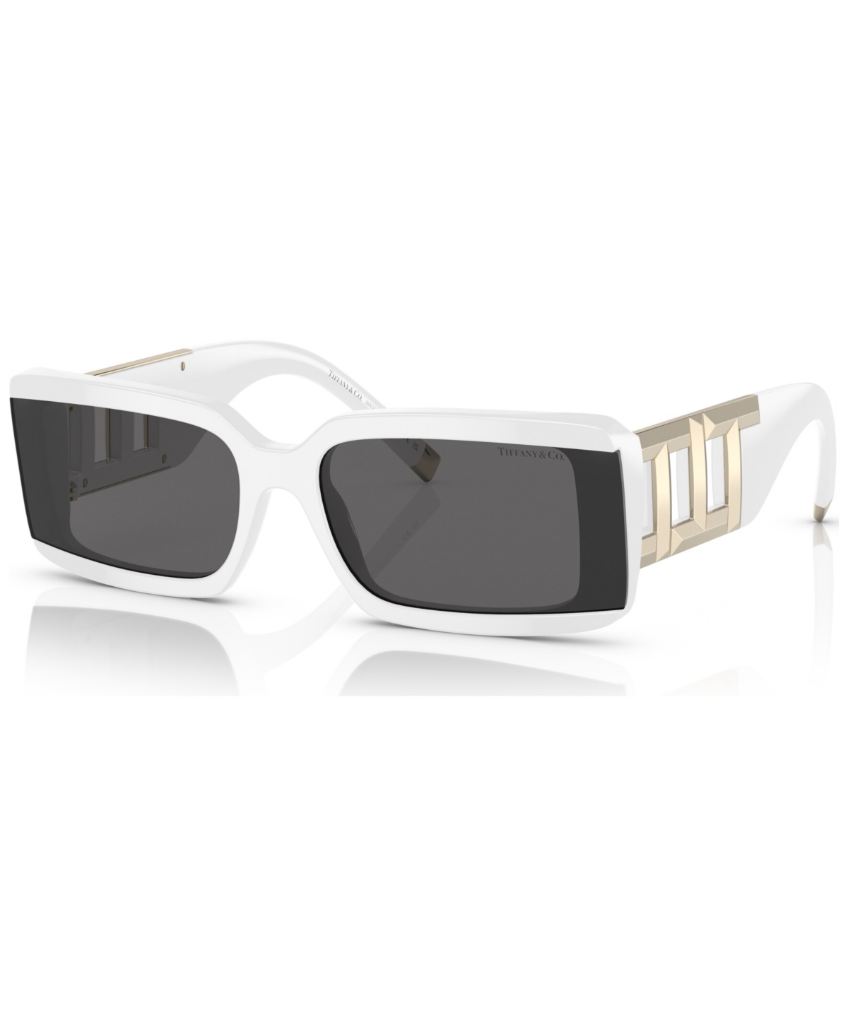 Tiffany & Co 0tf4197 8357s4 Rectangle Sunglasses In Solid White