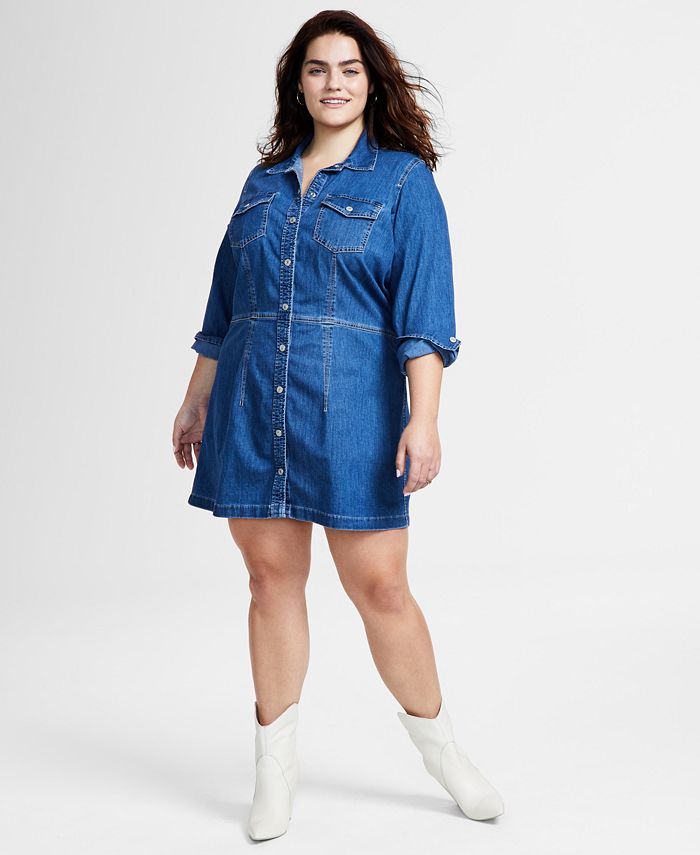 Levi's Plus Size Ellie Button-Down Denim Dress - Macy's