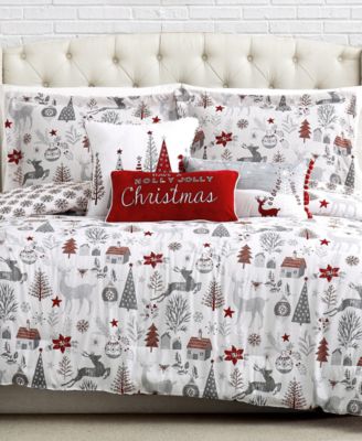 Holly Jolly Lane Reversible 6-Pc. Comforter Set, Full/Queen