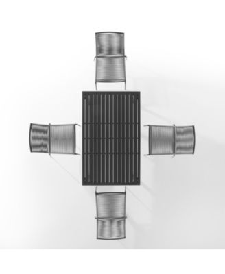 Fenton 5 Piece Outdoor Wicker Metal Dining Set